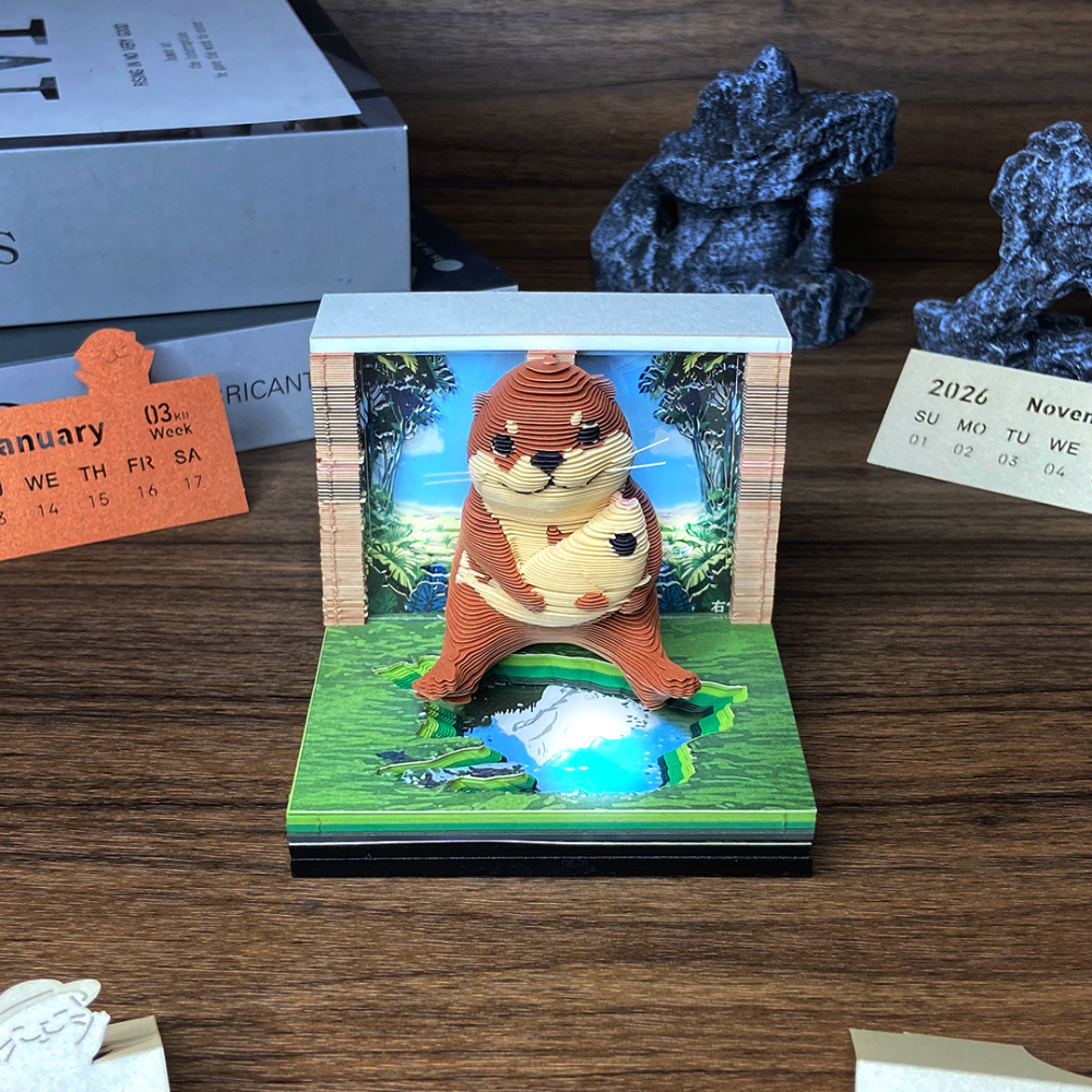 TimePiece® Calendar 3D - Otter