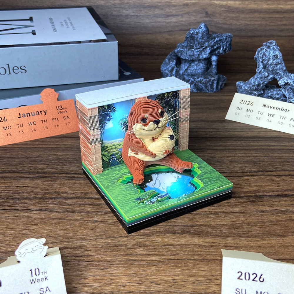 TimePiece® Calendar 3D - Otter