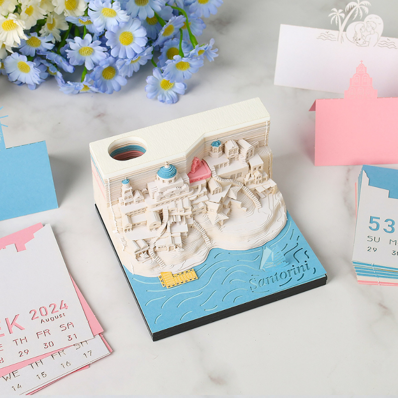 TimePiece® Calendar 3D - Santorini