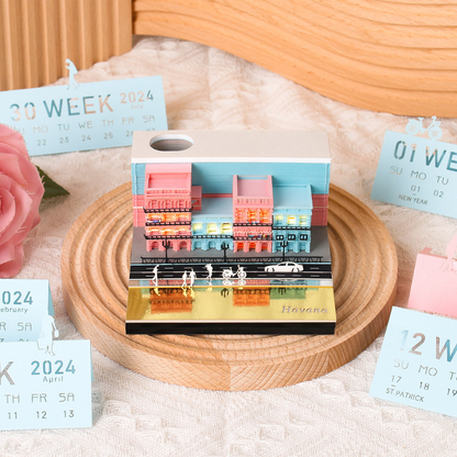 TimePiece® Calendar 3D - Havana