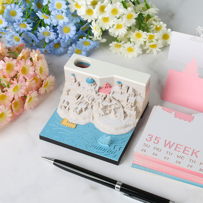 TimePiece® Calendar 3D - Santorini