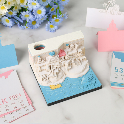 TimePiece® Calendar 3D - Santorini