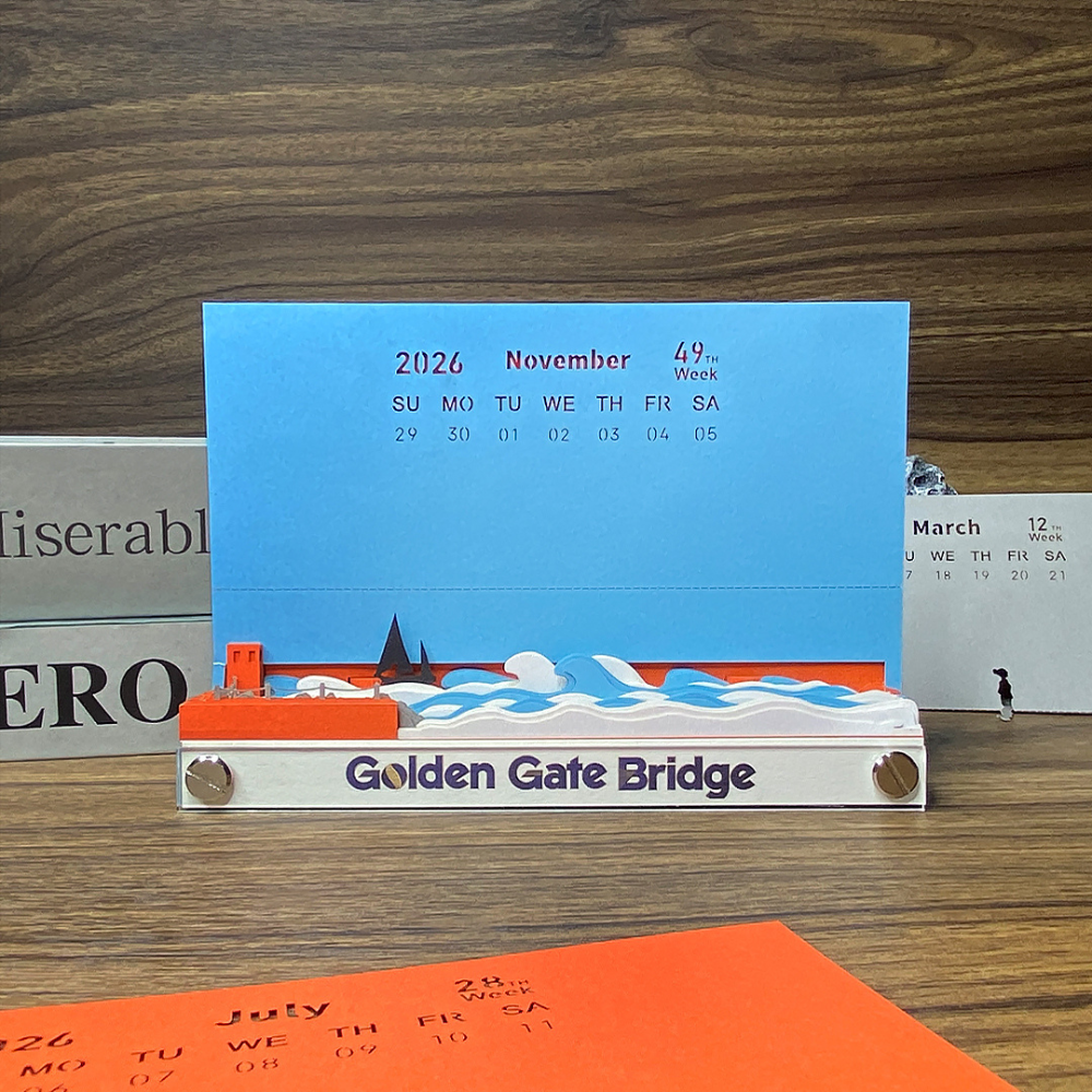 TimePiece® Calendar 3D - Golden Gate Bridge