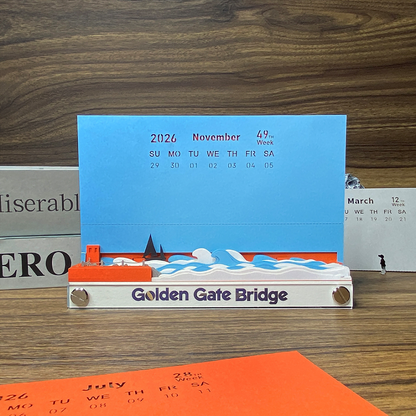 TimePiece® Calendar 3D - Golden Gate Bridge