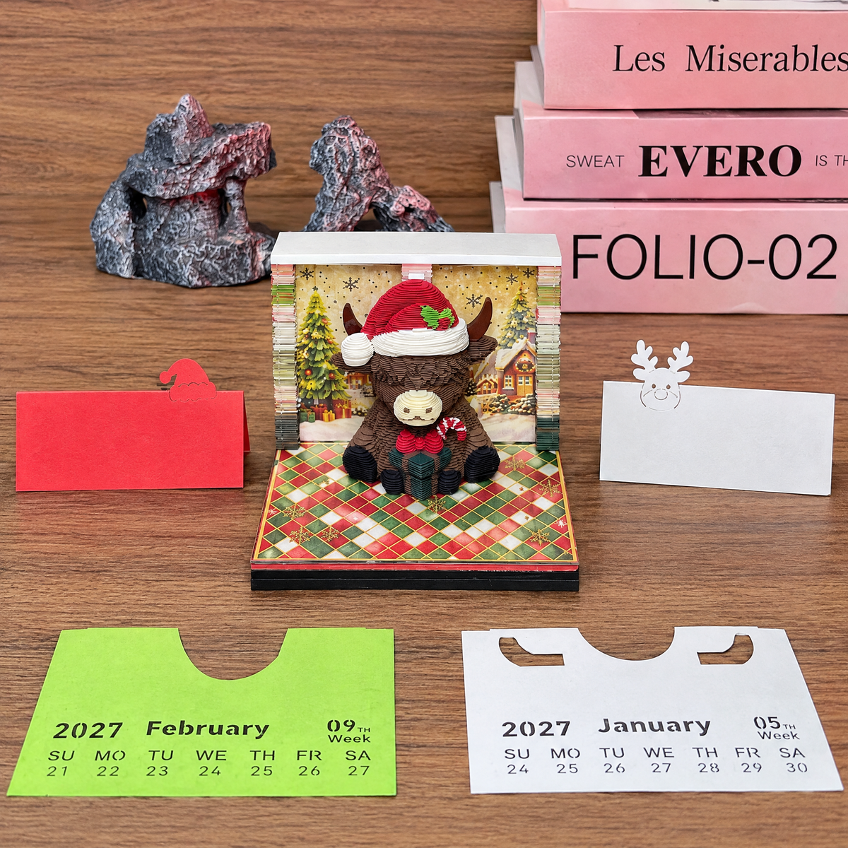 TimePiece® Calendar 3D - Highland Cow