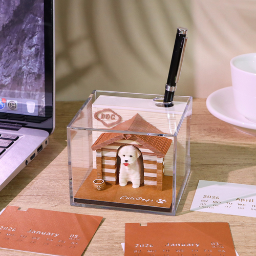 TimePiece® Calendar 3D - Puppy Cottage