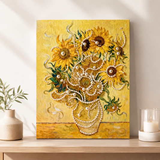 PearlPiece® Sunflowers In Vase