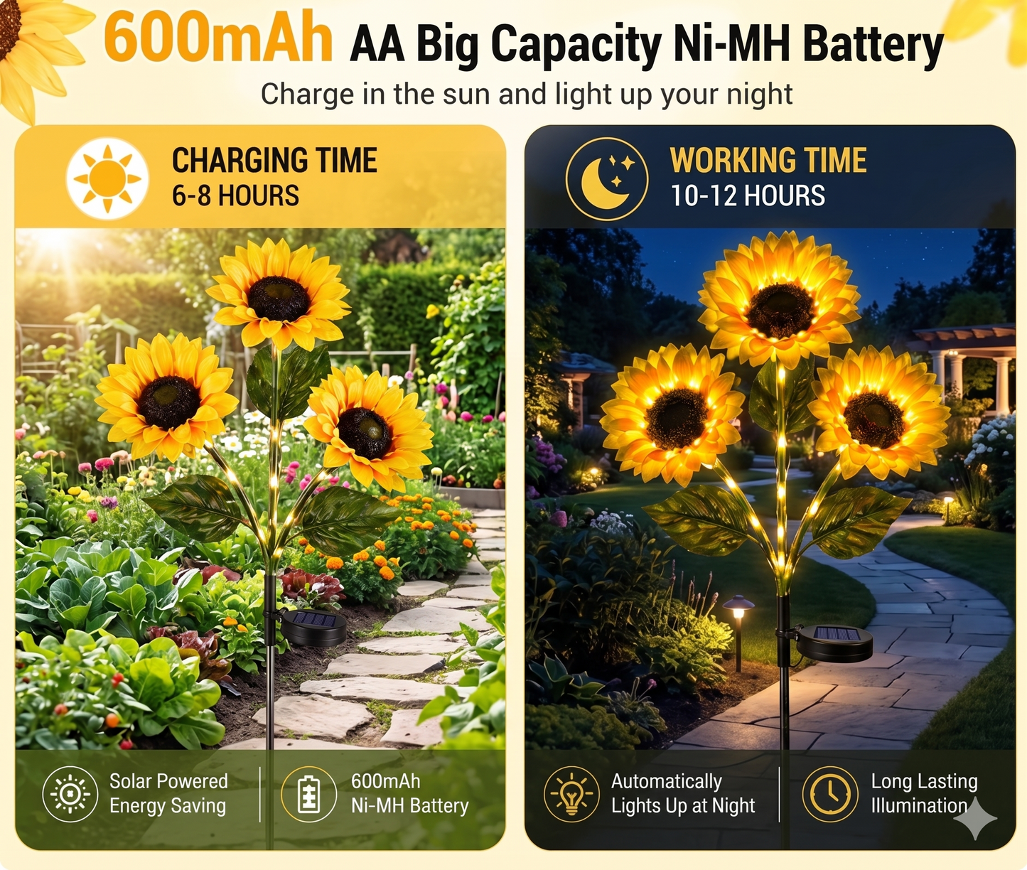 EverGlow Solar Sunflowers