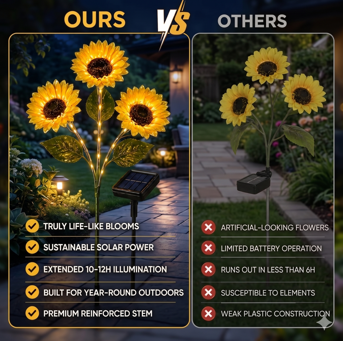 EverGlow Solar Sunflowers